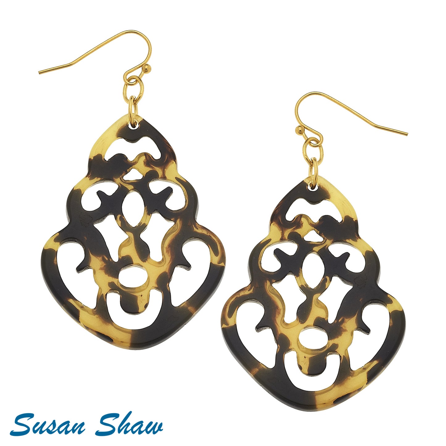 Tortoise Scroll Earrings