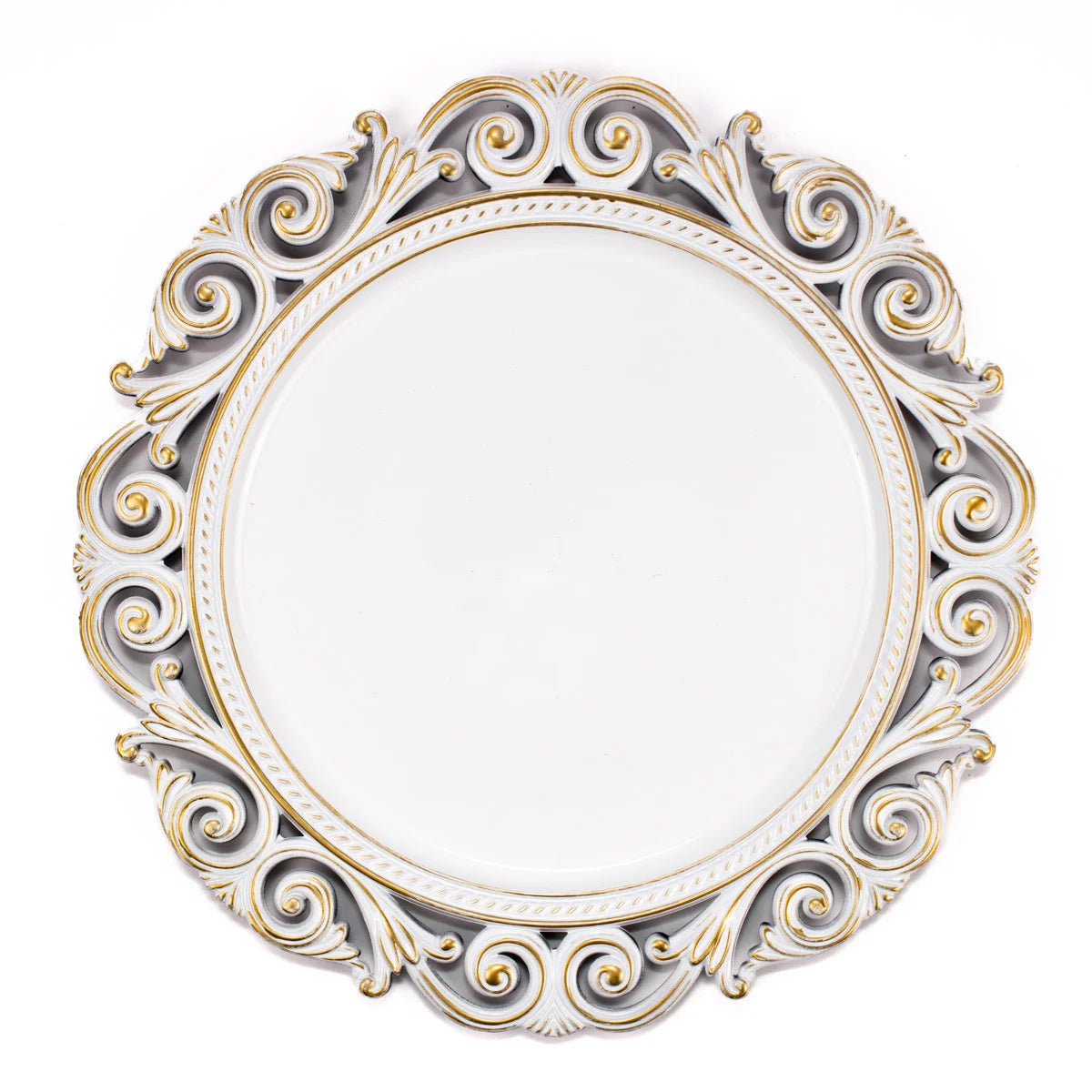 Via Della Vite Charger Soft White/Gold 13"