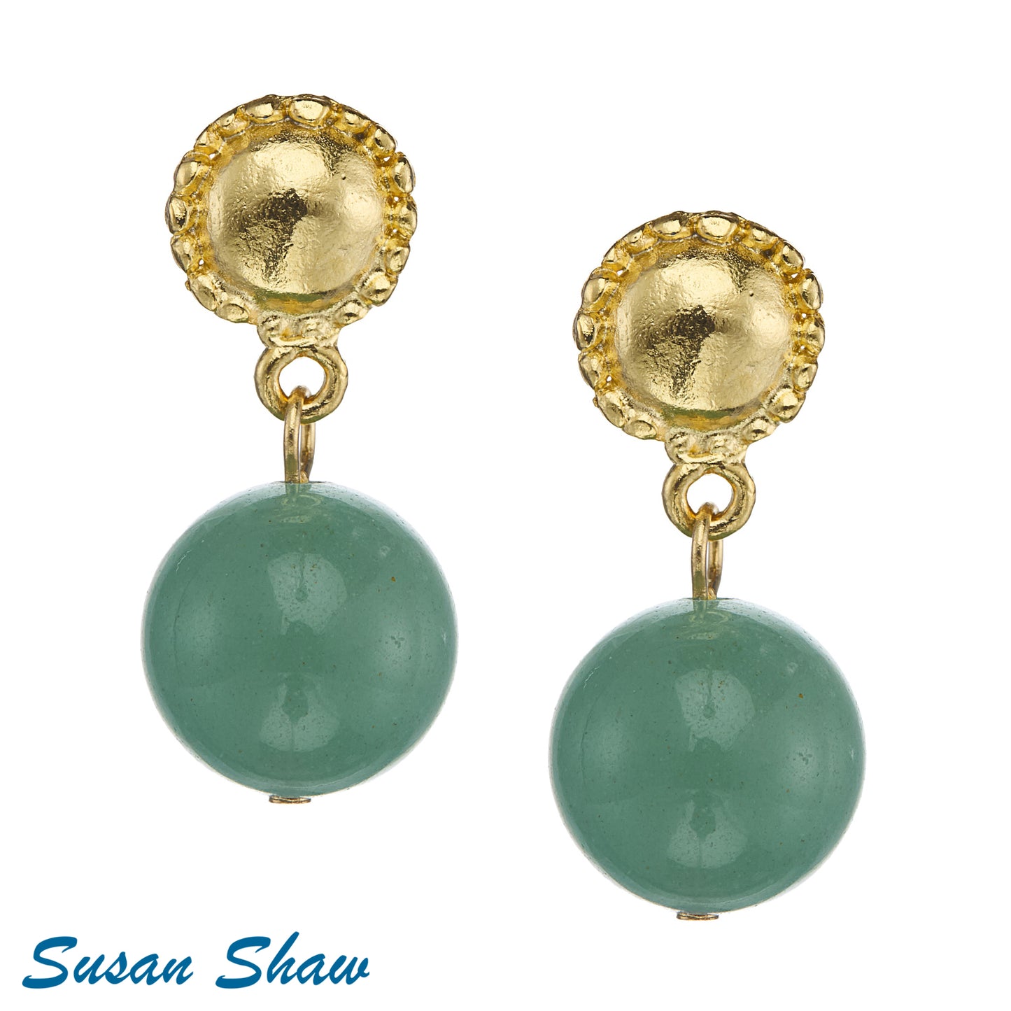 Green Jade Drop Earrings