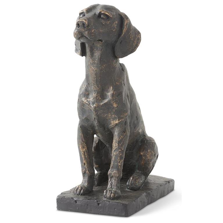 Bronzed Sitting Dog