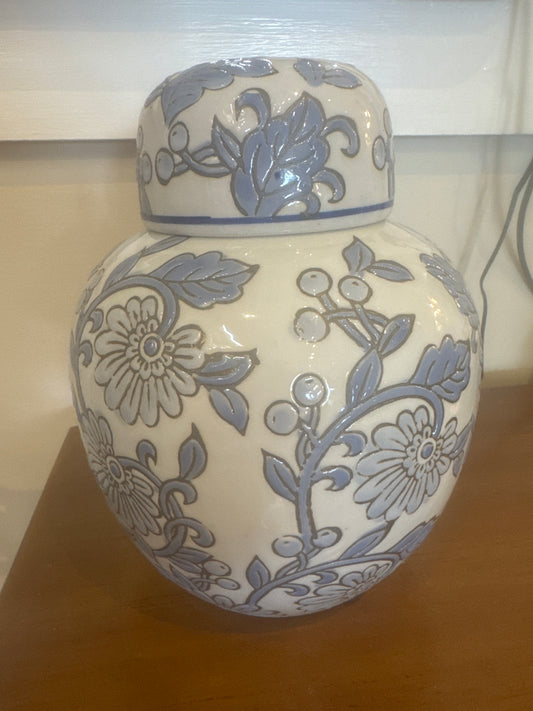 Blue Vine Patterned Ginger jar