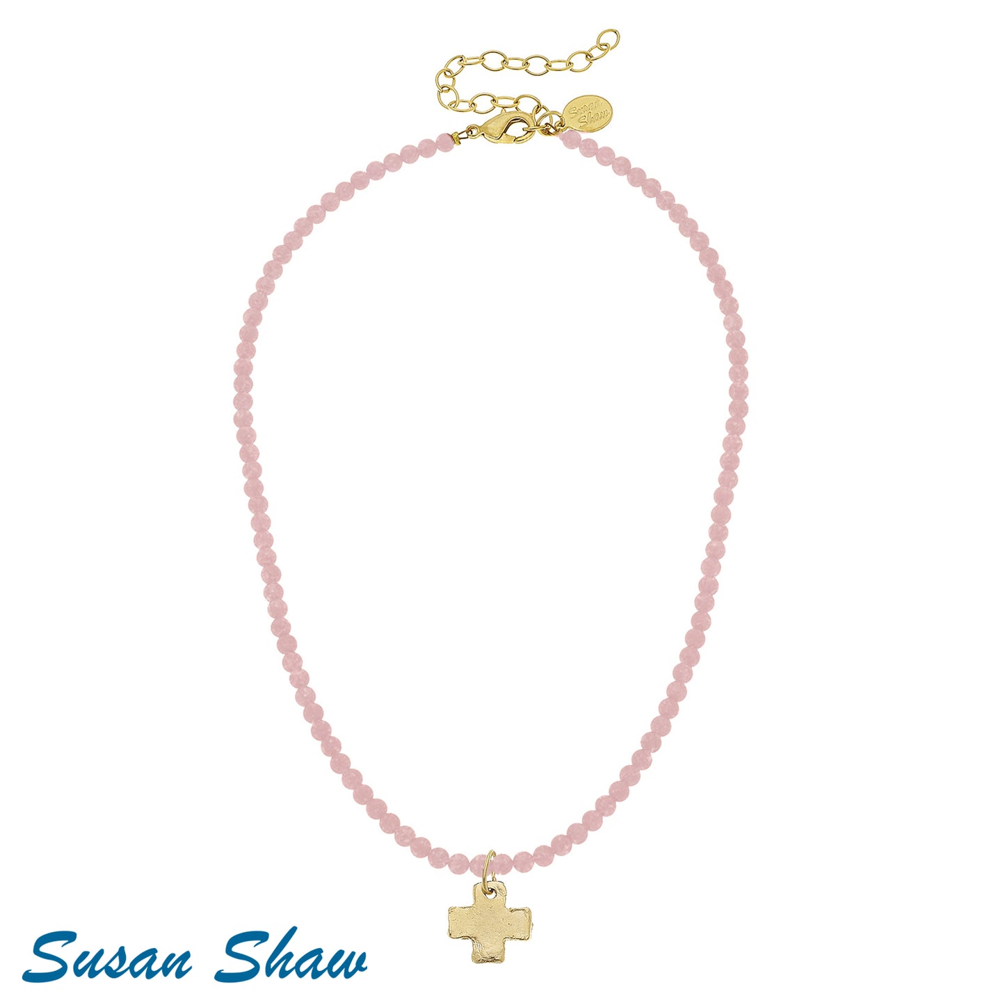 Light Pink Alys Cross Necklace