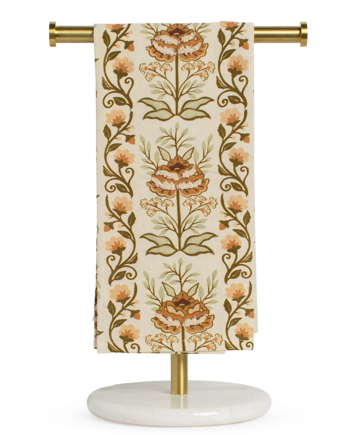 Adeline Hand Towel Oat/Brown/Green 20x28