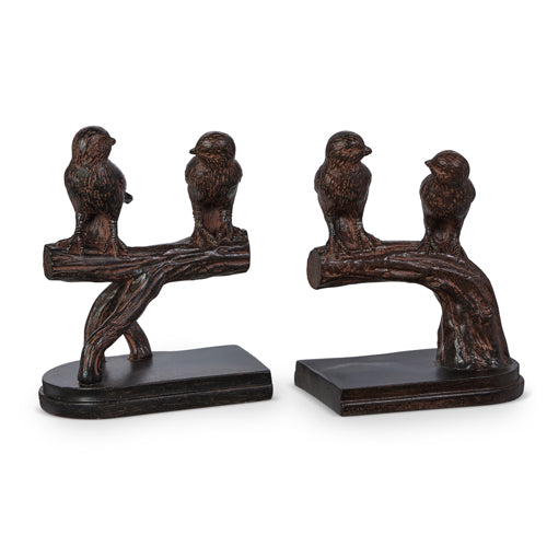 6" BIRDS ON BRANCH BOOKENDS