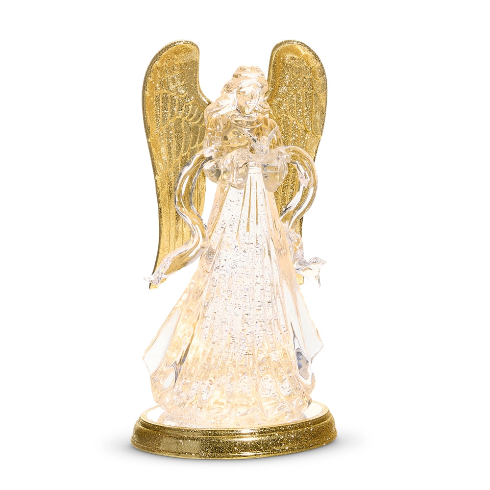 Lighted Swirling Glitter Water Angel
