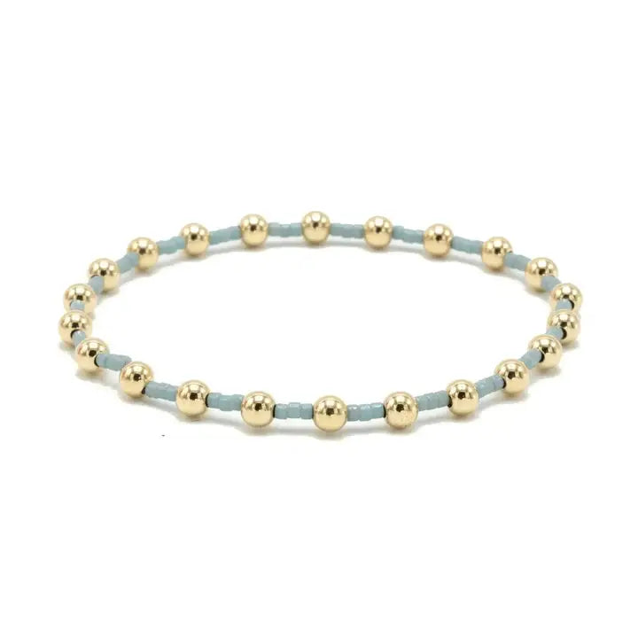 Coastal Pale Blue Newport Gold Filled Waterproof Bracelet