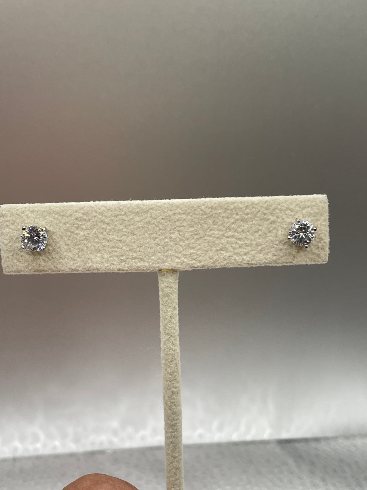 Sterling silver and Cubic Zirconia Stud Earrings