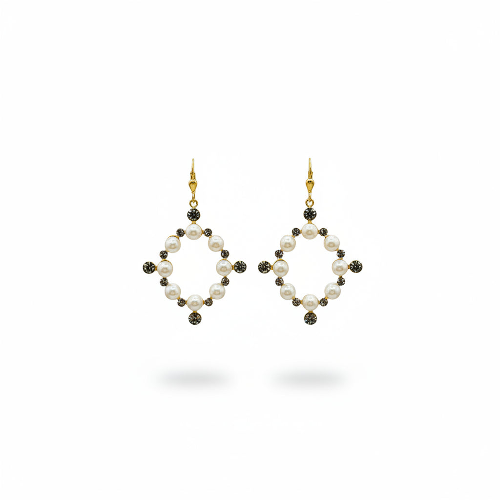Catherine Popesco La Vie Parisienne Black Diamond Pearl Earrings
