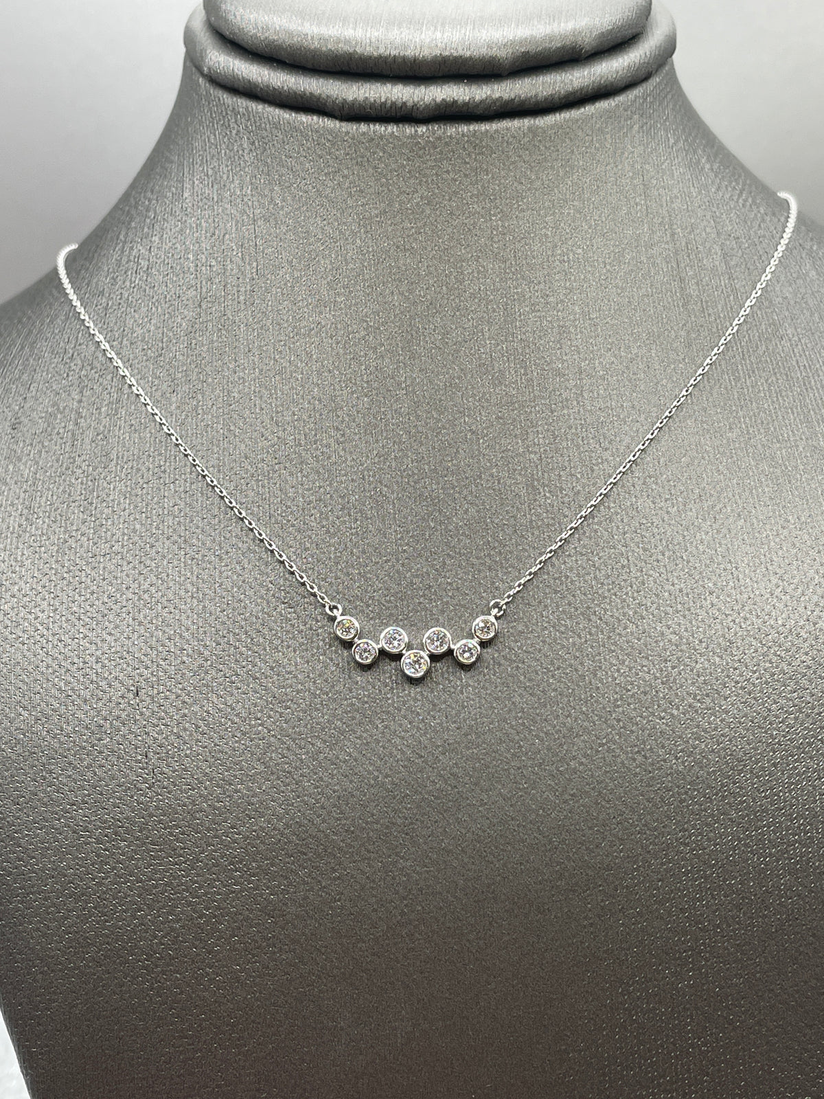 Sterling Silver and Lab Diamond Necklace