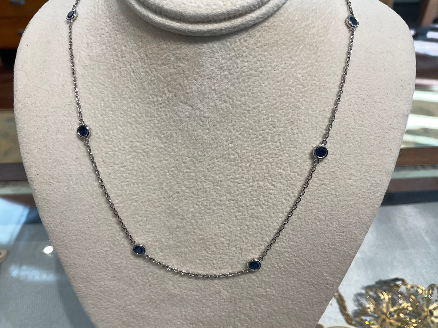Sapphire Station Necklace