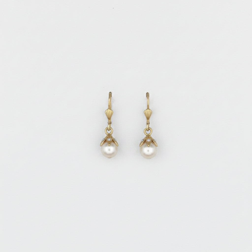 Catherine Popesco Princess Bead Pearl, Crystal Drop Earrings