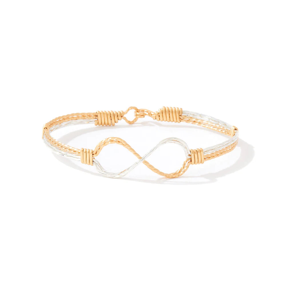 Infinity Bracelet - 14K Gold Artist Wire and Sterling Silver/7" M