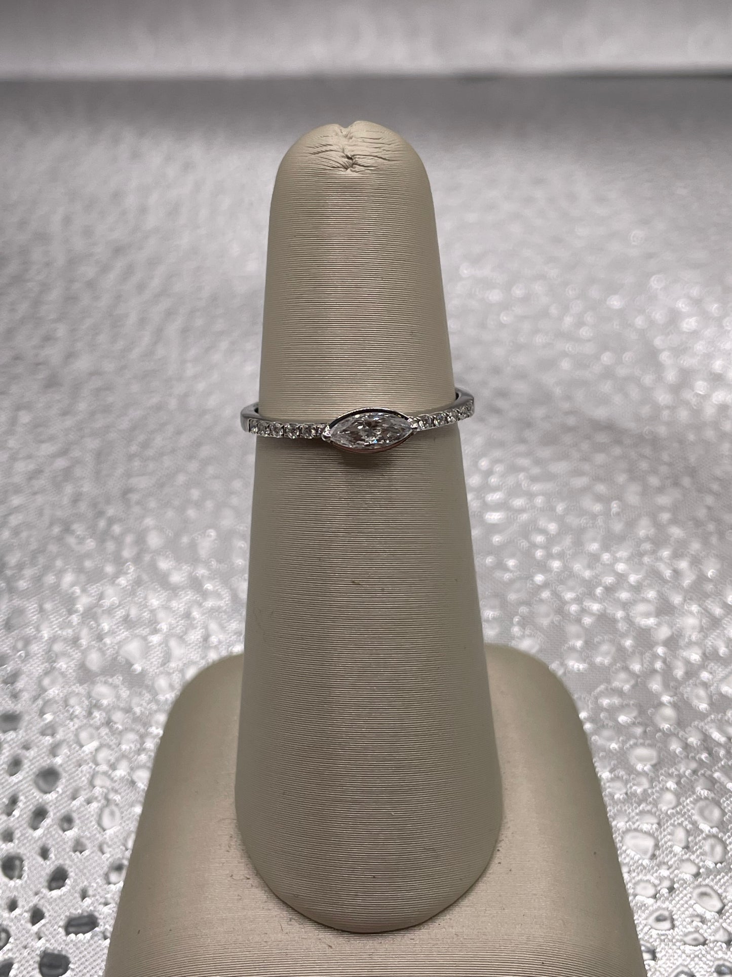 1/3 carat Stackable Band with Marquise Center
