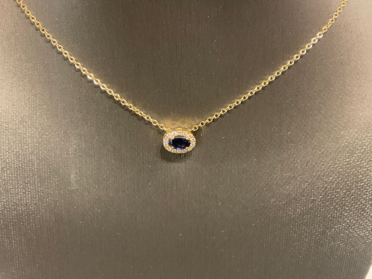 Sapphire and Diamond Slide Necklace