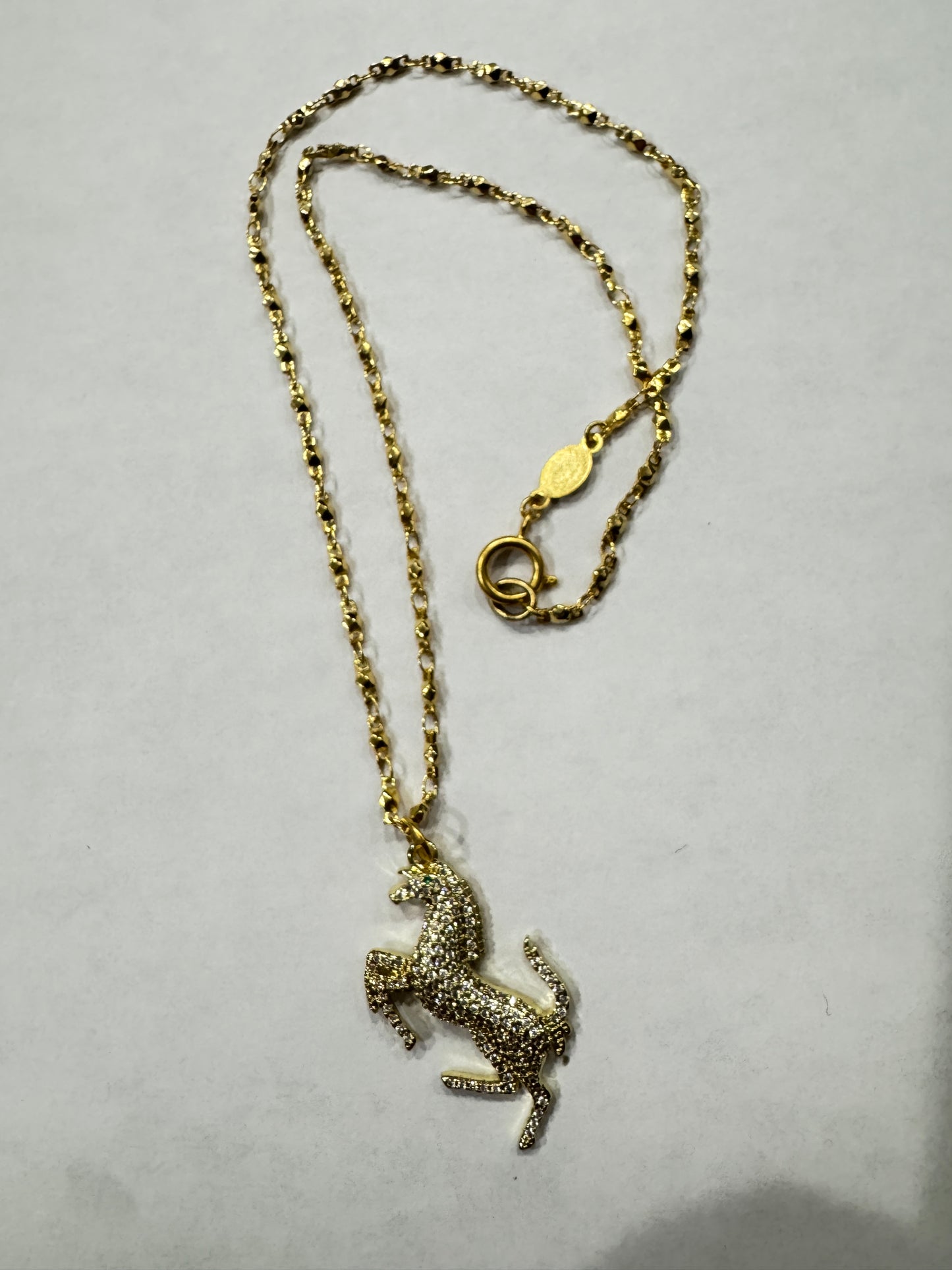 Studded Horse Necklace
