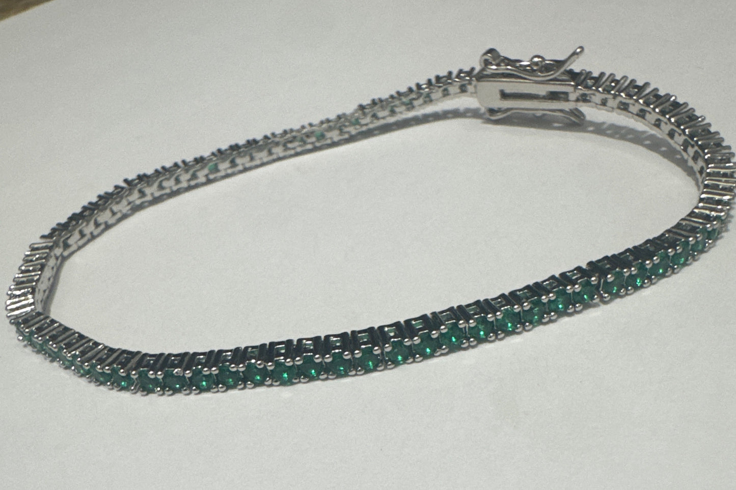 Emerald Tennis Bracelet ( Simulated)