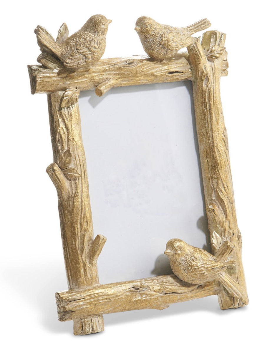 Gold Bird Perch Frame