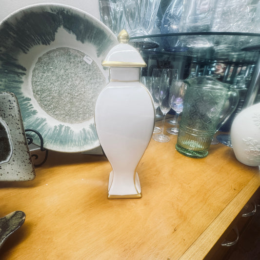 Gold Accent Decorative Ginger Jar