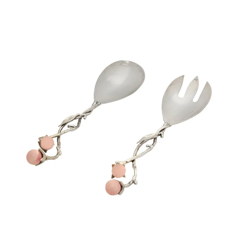 HYALINE SALAD SERVERS WHITE