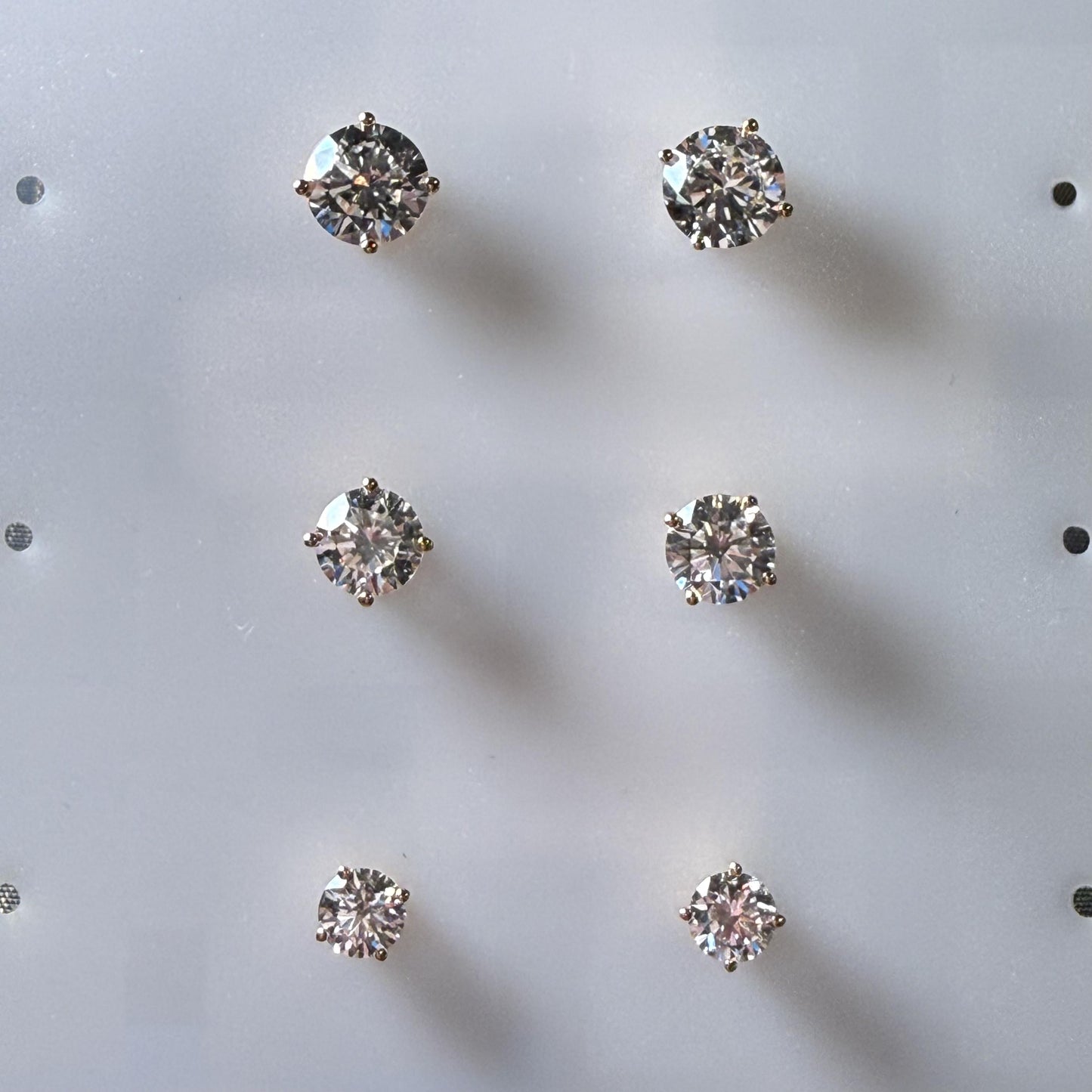 14K Gold Lab Grown Diamond Stud Earrings