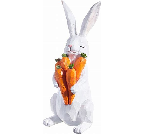 Bundle of Carrots White Bunny
