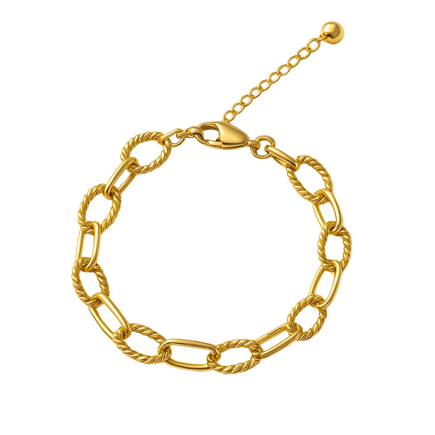 Paperclip and Rope Combo Bracelet