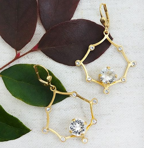 Octagon Shaped Earrings
