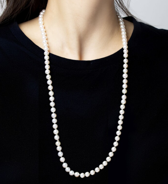 6mm Freshwater Pearl Necklace 24”