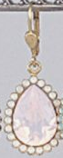 Catherine Popesco Teardrop Stone Border Crystal Earrings