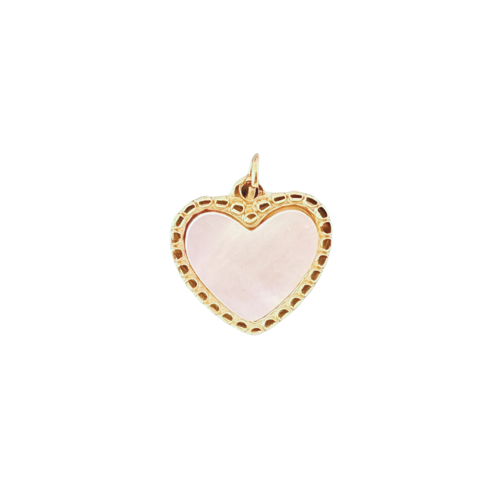 Pearl Heart Charm - Small