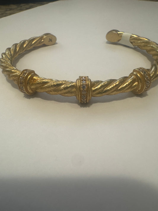 Rope Cuff Bracelet with Accents