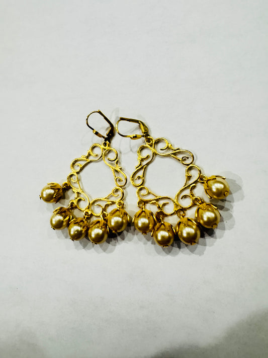 Vintage Pearl Chanduler Earrings