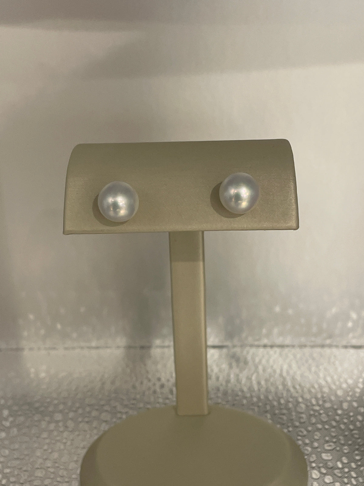 9mm Pearl Stud Earrings with 18k posts