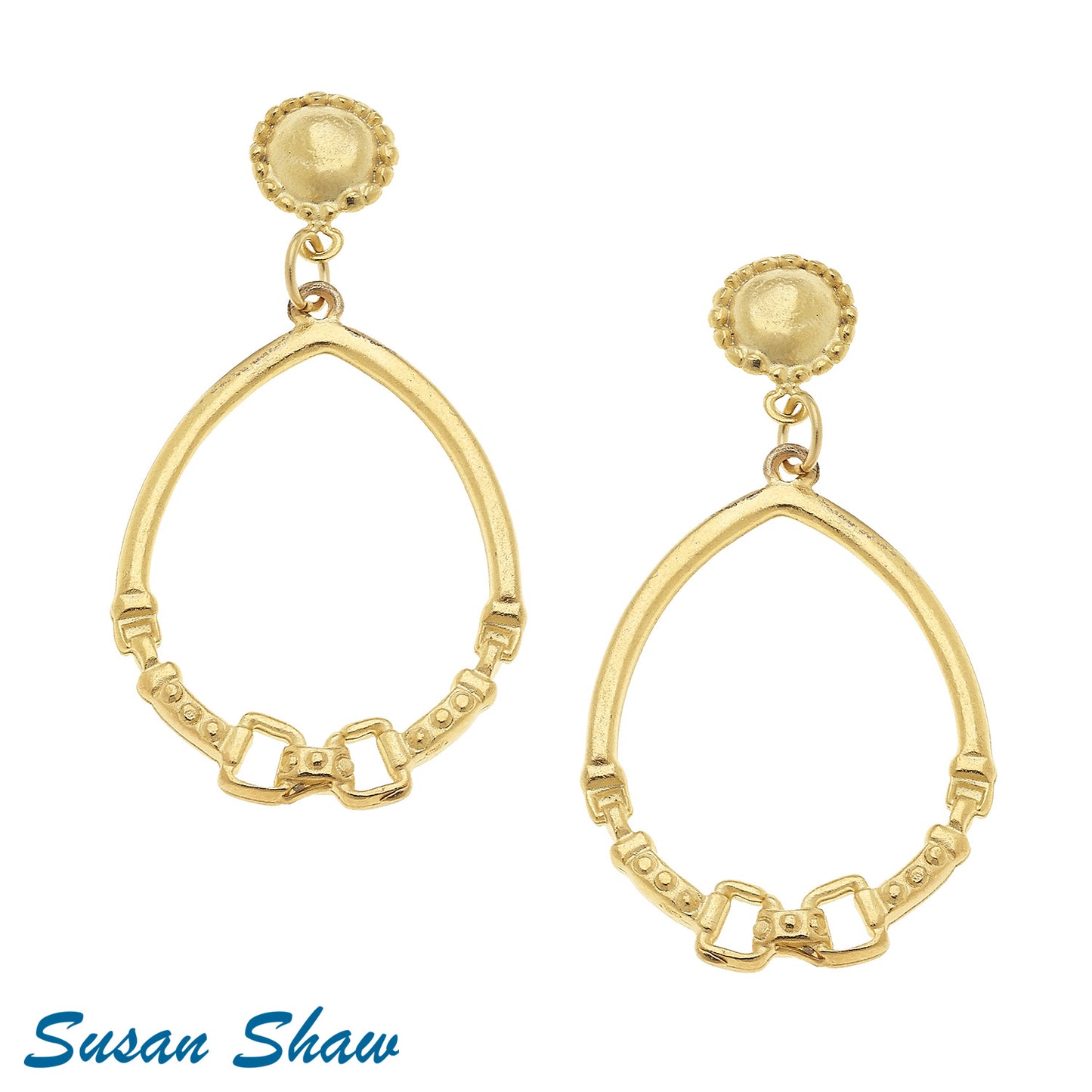 Oval Horse Bit Earrings