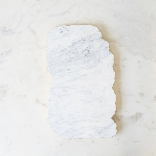 Metz Marble Serving Board White/Gold 15x9.5 x.5