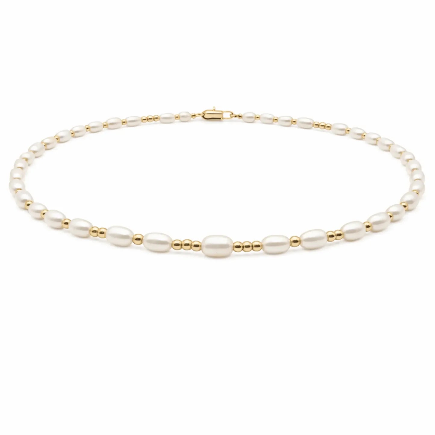 2mm Dainty Pearl 14k Gold Filled Waterproof Necklace