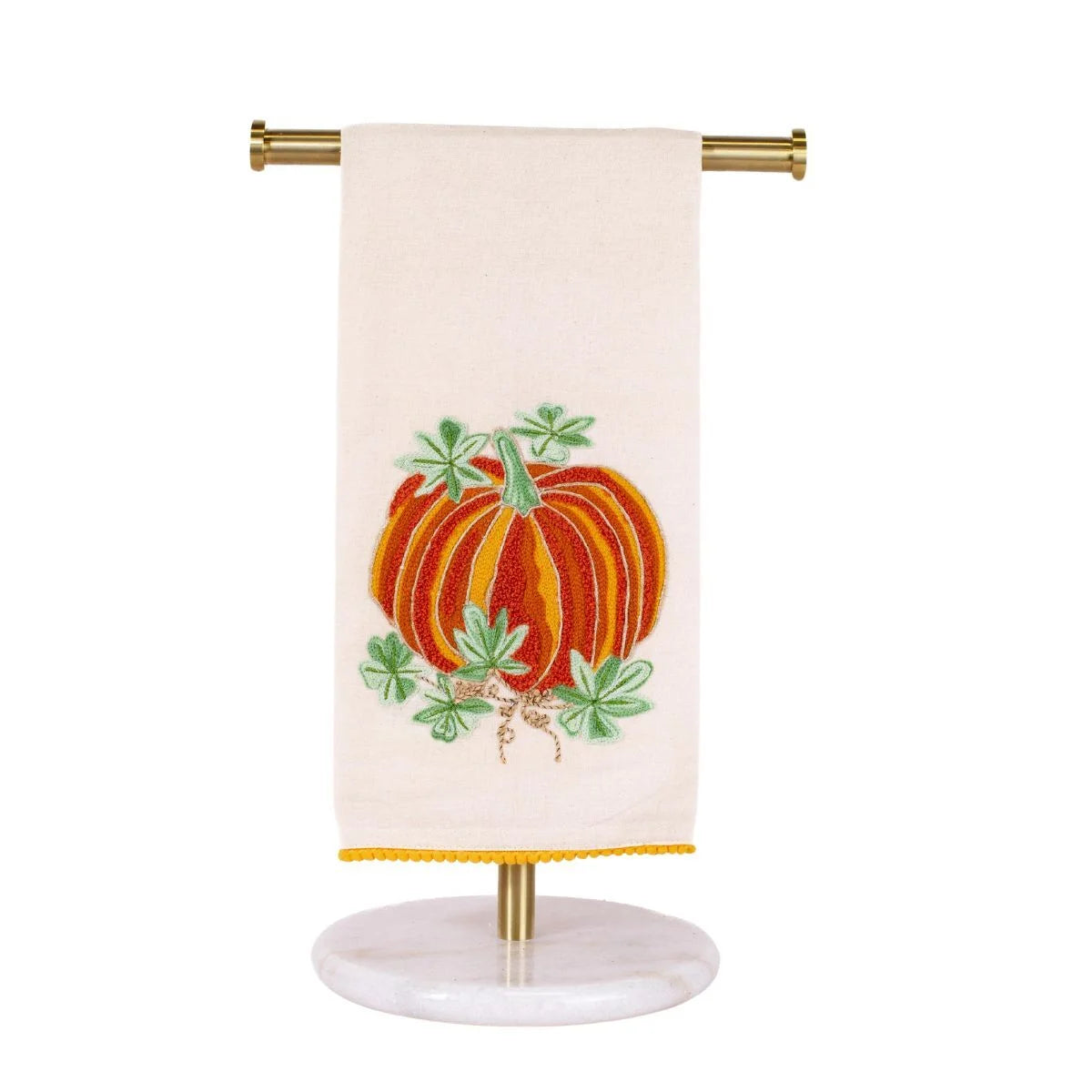 Turner Pumpkin Hand Towel Cream/Orange 20x28