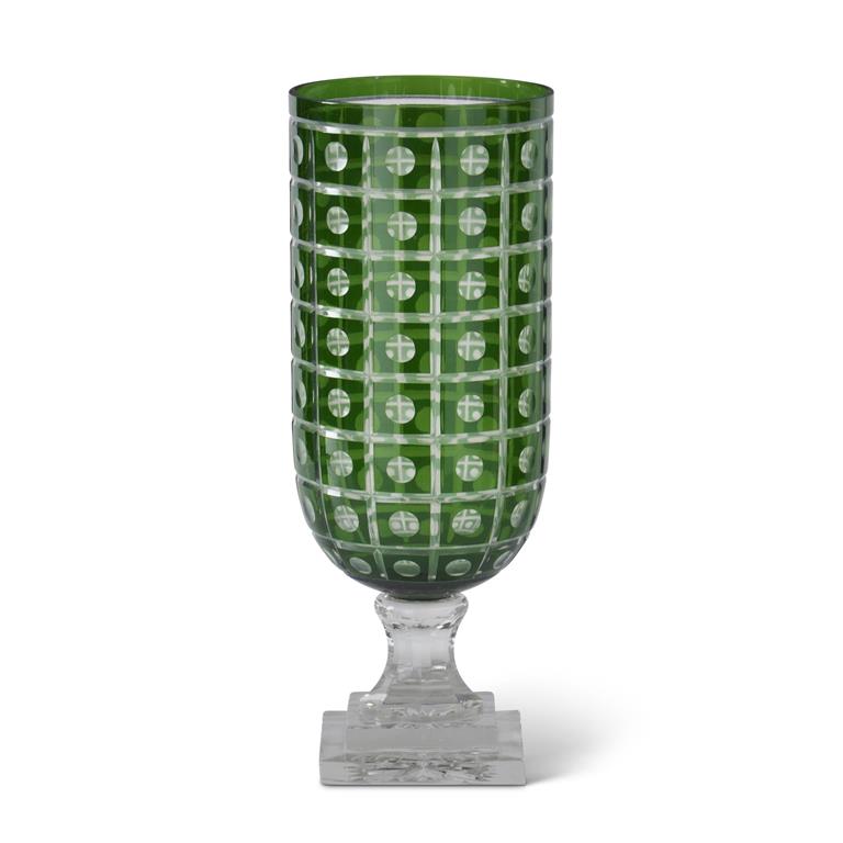 Green Optic Tall Vase