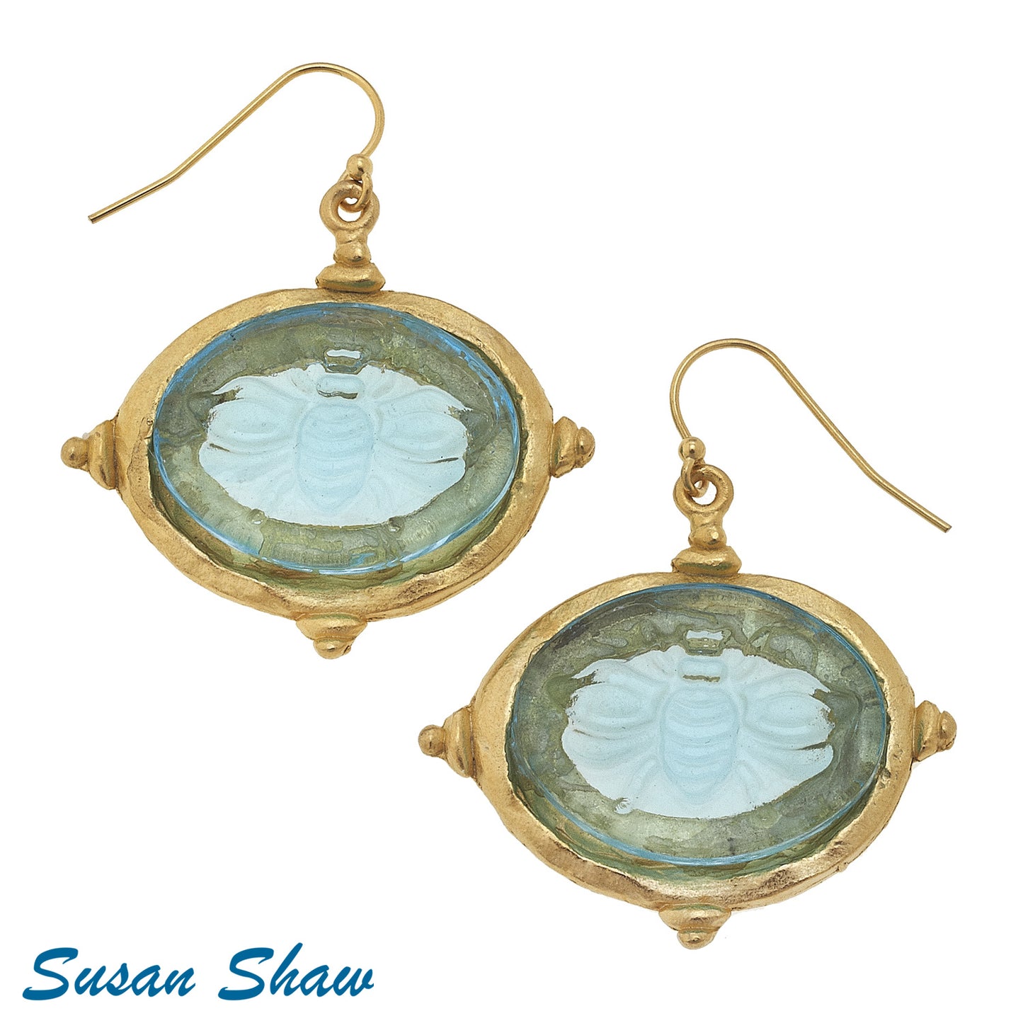 Venetian Glass Bee Earrings