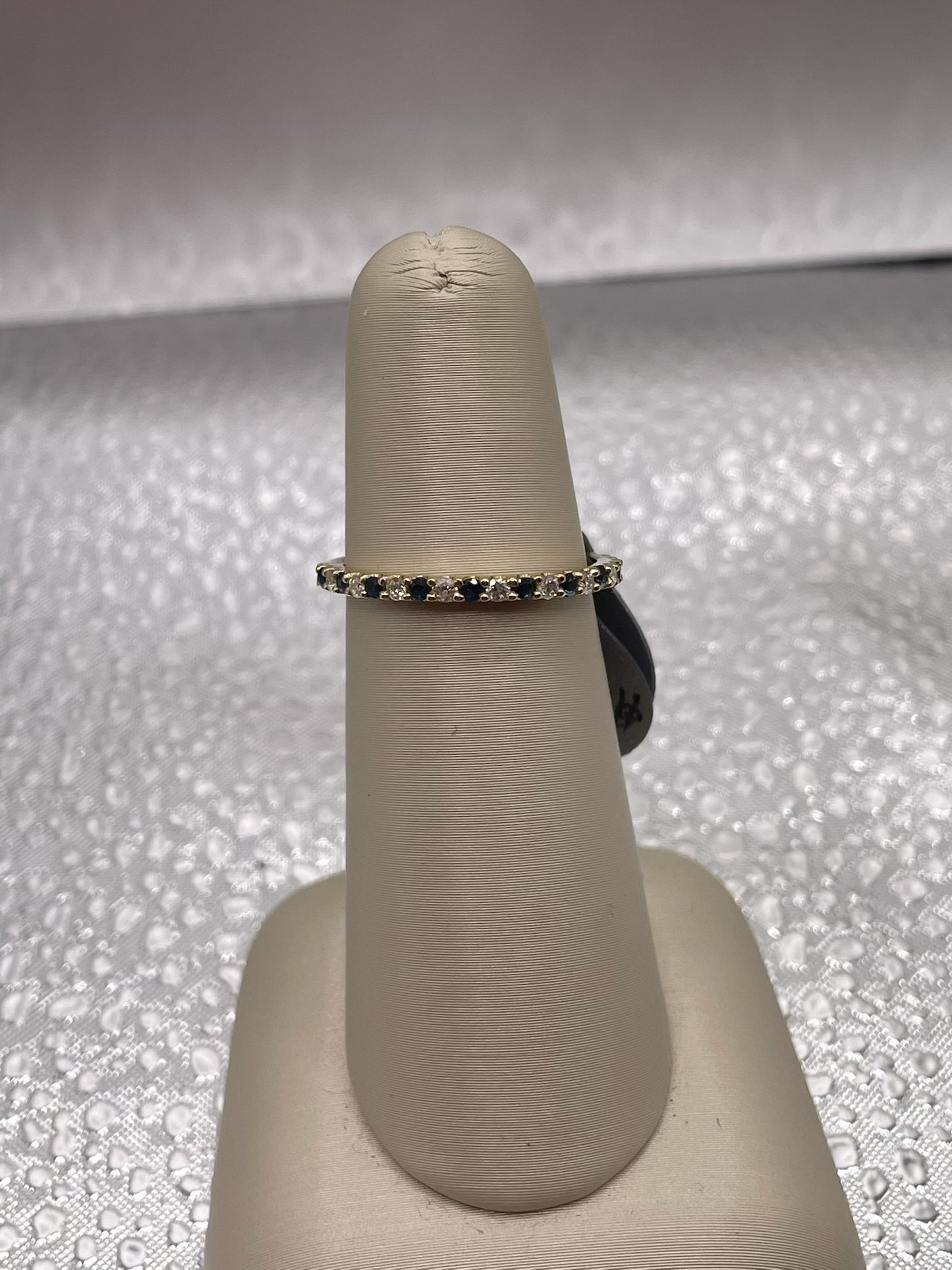 14K Yellow Gold Sapphire & Diamond Band — .27 ctw Sapphires, .20 ctw Diamonds