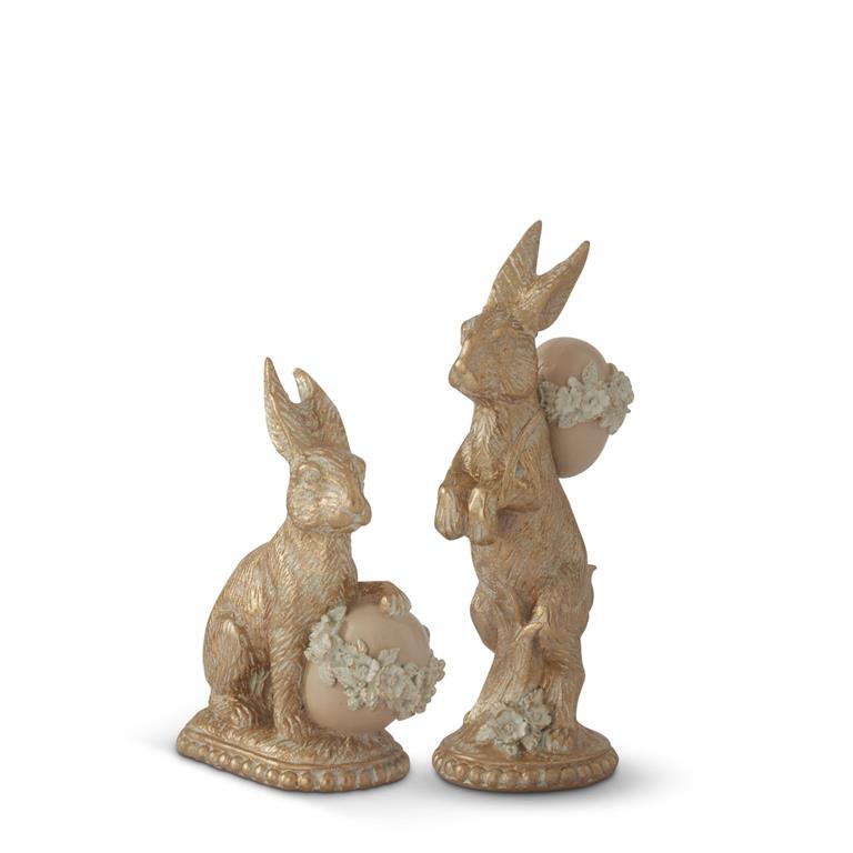 Gold Resin Easter Bunnies