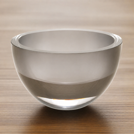 Penelope Clear Mouth Blown European Lead Free Crystal 6" Bowl
