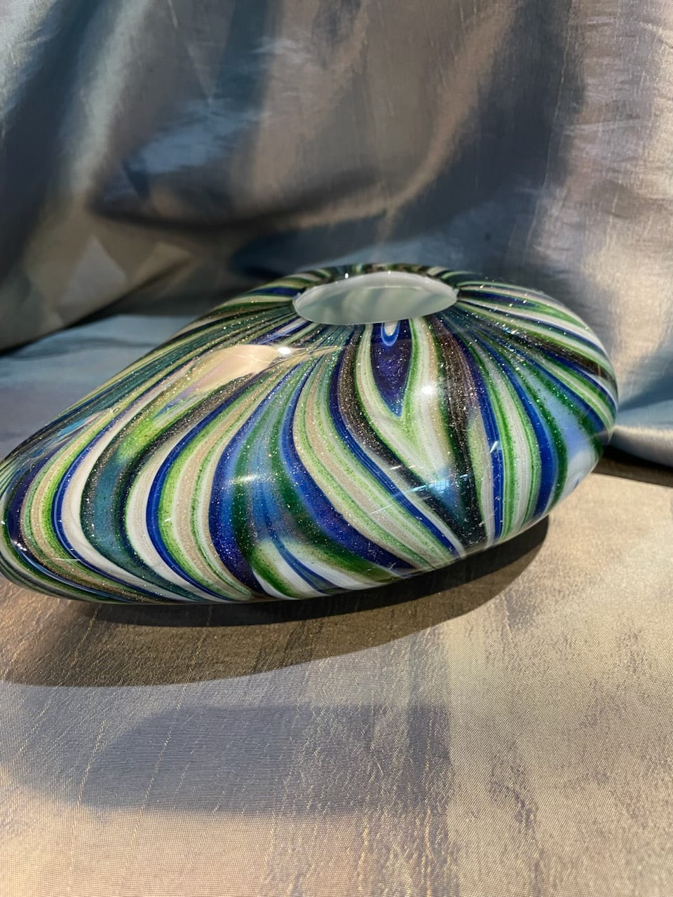 Art Glass Swirl Vase