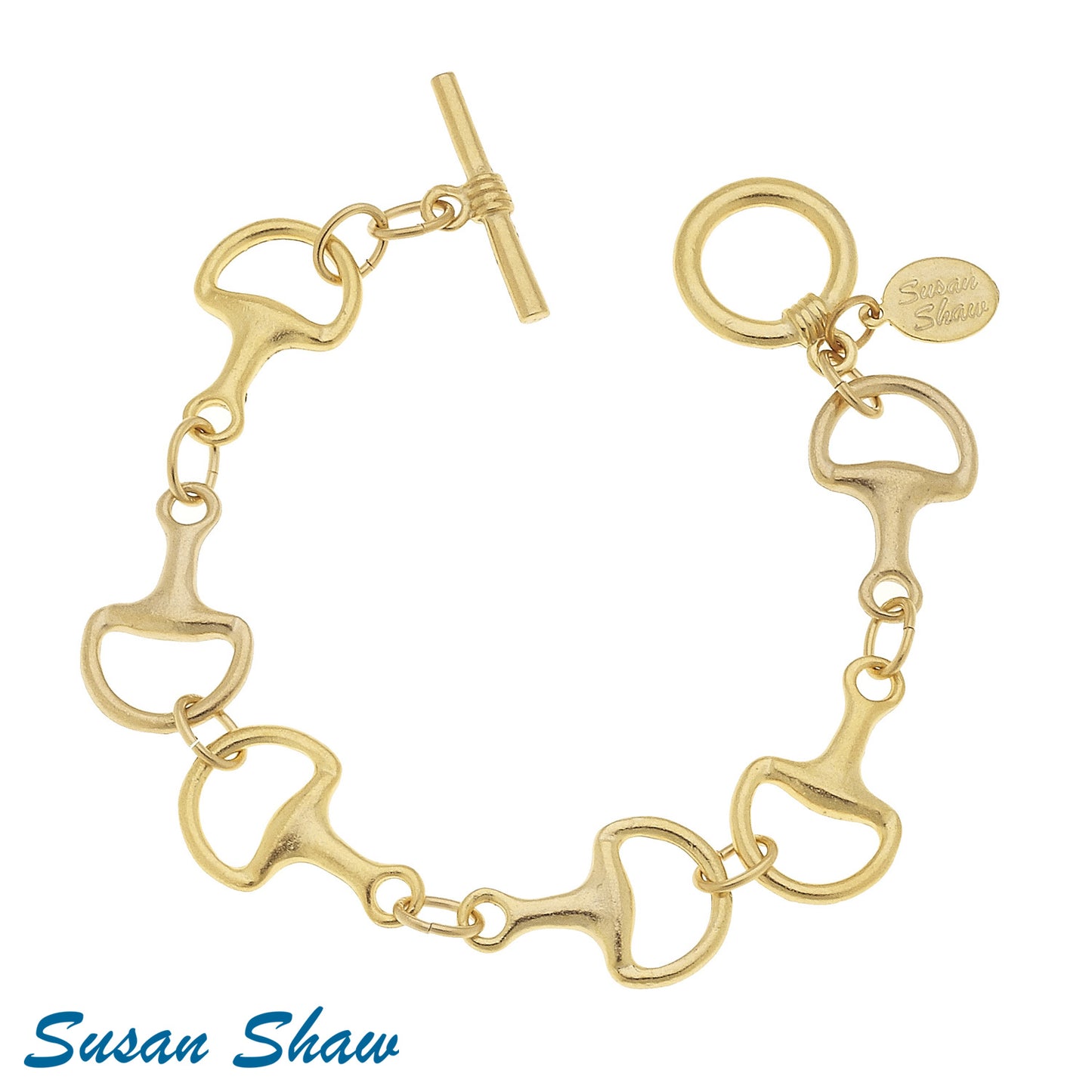 Gold Horse Bit Bracelet
