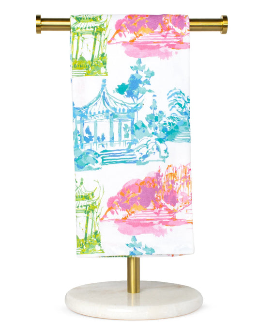 Maya Hand Towel White/Multi 20x28