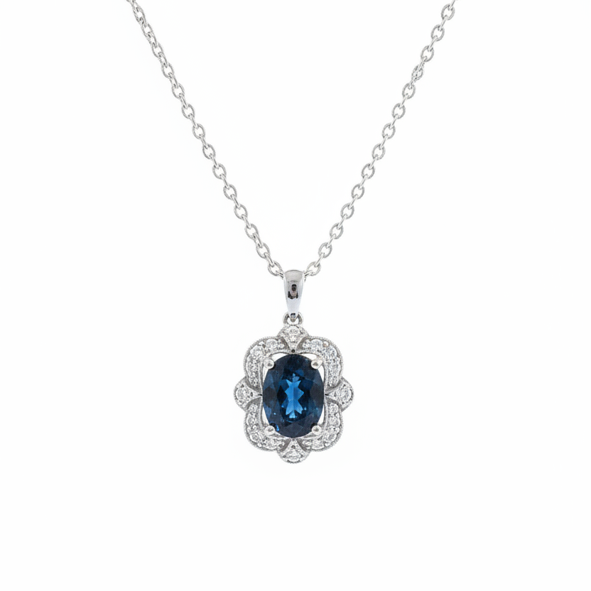 London Blue Topaz Pendant