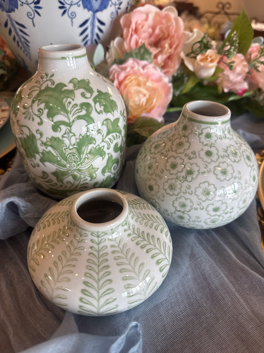 Green Bud Vases