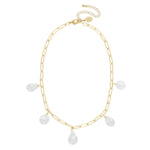 Baroque Pearl Station Necklace