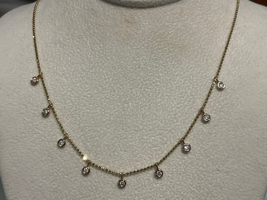 Cleopatra Diamond Station Necklace