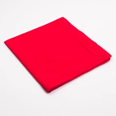 Hemstitch Napkin Red 18x18
